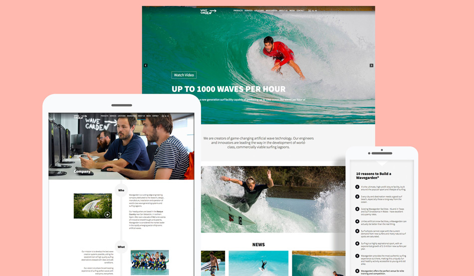 Imagen web de Wavegarden diseñada por Dr. Minsky